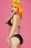 Czarne bikini z łańcuszkami 3664 tył